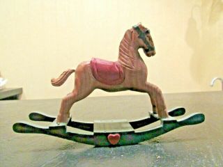 5 3/4 " Tall Decorative Wooden Rocking Horse