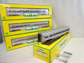 Railking 1 Gauge Amtrak 70 - 65032 A,  B,  C,  Coach Set,  70 - 68032 Obsercation Car