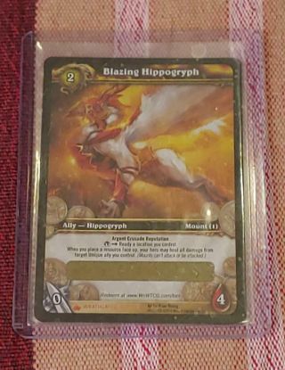 Wow World Of Warcraft Tcg Unscratched Mount Loot Card Blazing Hippogryph