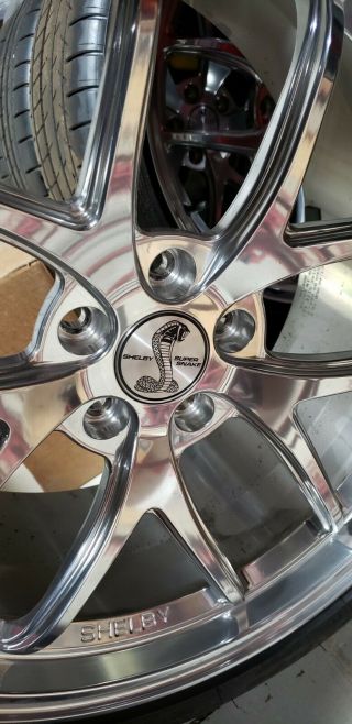 50th Anniversary Mustang Snake wheels brushed chrome with tires 2