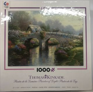 Thomas Kinkade Blossom Bridge 1000 Piece 27 " X 20 " Puzzle Ceaco