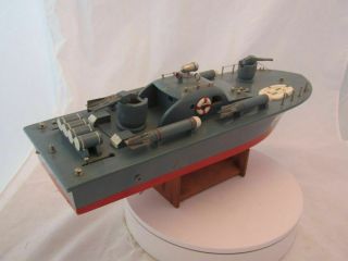 WWII ITO WOODEN PT BOAT MOTORIZED MADE IN JAPAN 1950 ' S 11