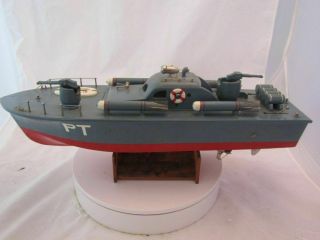 WWII ITO WOODEN PT BOAT MOTORIZED MADE IN JAPAN 1950 ' S 3