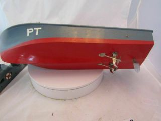 WWII ITO WOODEN PT BOAT MOTORIZED MADE IN JAPAN 1950 ' S 9
