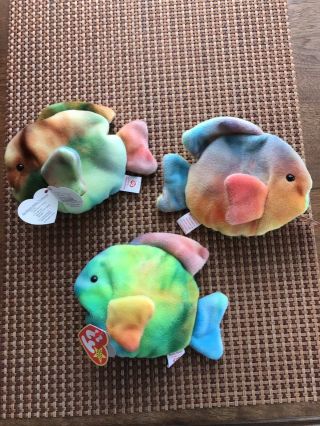 Ty Beanie Baby Coral 1995 Retired (colors Will Vary) 3 For Same Price