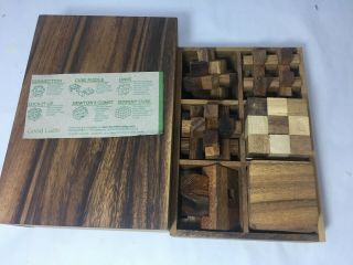Siam Mandalay Set Of 6 Wooden 3d Puzzles