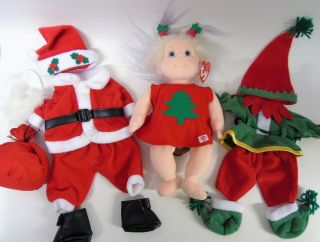Ty Beanie Kids Noelle Doll With Santa And Elf Suits S122
