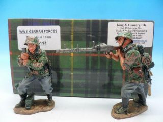 King & Country Wwii German Forces Mg34 Gun Team Wss113 1/30