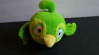 Htf 7 " Angry Birds Rio Plush - Green Caged Bird - With All Tags