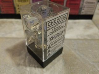 Chessex Dice CHX 27420 Aquerple W/Black 7 Borealis Polyhedral Die Set 10
