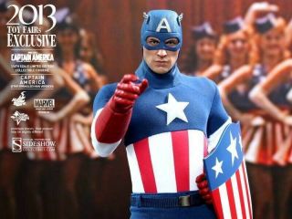 Sideshow Hot Toys 1/6 Scale 12 " Captain America Star Spangled Man Action Figure