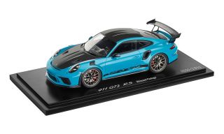 Porsche 911 Gt3 Rs W/ Weissach Package Diecast Model Car 1:18 Scale Miami Blue