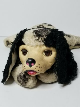 Vintage Gund Stuffed Spotted Dog,  Rubber Face,  Sleepy Brown Eyes