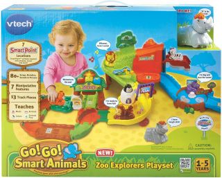 Vtech Go Go Smart Animals Zoo Explorers Playset W Rhino Ages 1 - 5 Learning Skills