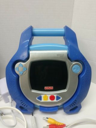 FISHER PRICE KID TOUGH DVD PLAYER BLUE,  HEADPHONES,  CABLES,  CHARGER CARRY BAG 2