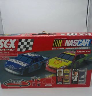 Scx Compact Nascar Tri - Oval Superspeedway Slot Car Race Track