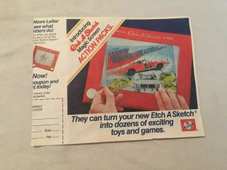 Etch - A - Sketch Dukes Of Hazzard Action Pack Advertising Insert Sheet
