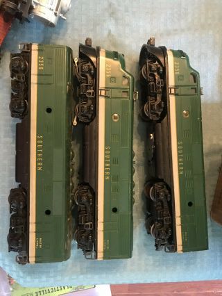 Lionel 2356 Southern F - 3 Aba Diesel Locomotives 30 Feet Track 6 Cars 10 Build