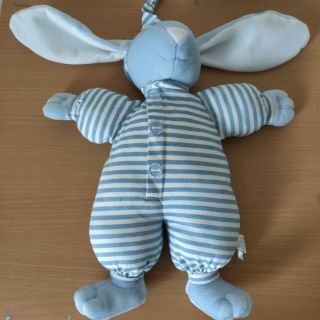 North American Bear Sleepyhead Bunny Plush Toy Blue Striped Pjs 15” Sleepy Lovey