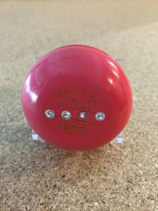 1950’s - 1960’s Duncan 4 - Jeweled Carved Tournament Yo - Yo Tops