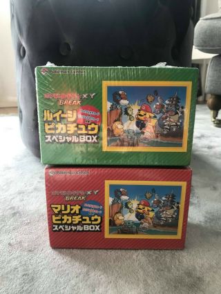 Pokemon Card Mario Pikachu & Luigi Pikachu Box 2