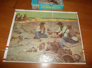 Rare Vintage Guild Jigsaw Puzzle No.  120 Cowboys Western Complete Good Company