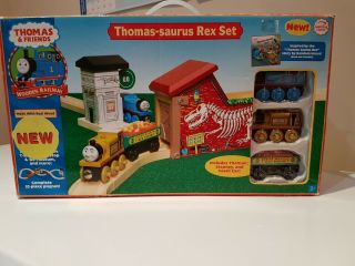 Thomas And Friends Wooden Railway - Thomas - Saurus Rex Set (learning Curve)