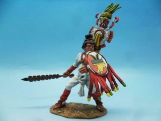 Morgan Miniatures Aztec Empire Aztec Defending With Macuahuitl & Banner 60mm