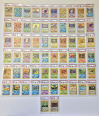Complete 1st Edition Pokemon Fossil Set 1 - 62 / Psa Graded