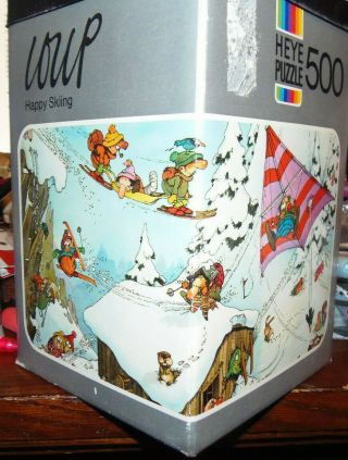 Heye 500 Piece Jigsaw Puzzle Happy Skiing By Coup 1974