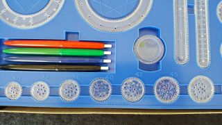 Vintage Classic Kenner Spirograph no.  401 c.  1967 Blue Tray COMPLETE 3
