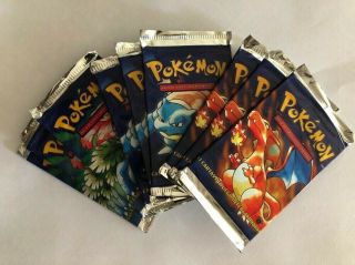 15x Pokemon 1st Ed Base Set Boosterpacks 5cha/5bla/5ven Art - Spanish