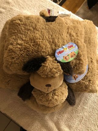 2011 Pillow Pet Set Pee Wee And Full Size Snuggly Puppy Pillow Pet