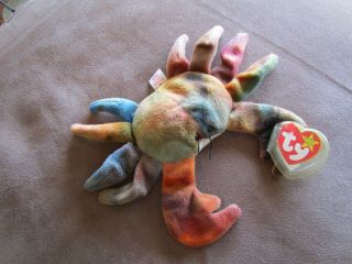 Ty Beanie Babies Claude The Crab Rare Retired Pvc 1st Edition In Very Good Condi