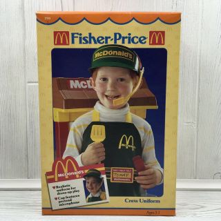 1988 Fisher Price Mcdonald’s Play Food Crew Uniform Toy Meal 2154 2