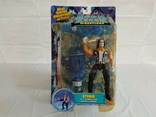 Wcw/wwe Bash At The Beach Sting W/hydro - Claw Water Cannon Wrestling Figure