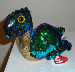 Ty Flippables Nessie The Loch Ness Monster (uk Exclusive) 6 - 7 " Beanie Boos
