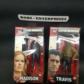 Walking Dead Color Topps Action Figures Madison And Travis Wd - Set