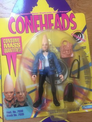 1993 Playmates Coneheads Complete Set of 6 Action Figures SNL Vintage NOS 4