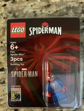 SDCC 2019 Lego Minifigure PS4 Spider - Man Comic Con Exclusive 2