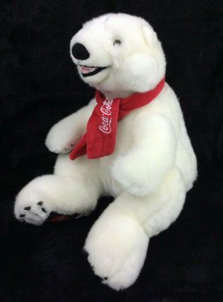 Jaag Coca Cola Polar Bear Orlando White Red Scarf Plush Stuffed Animal 12 "