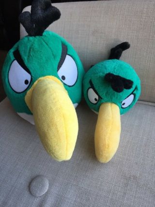 Angry Birds Green Hal Plush Stuffed Bird Animal Toy Closed Beak W Sound