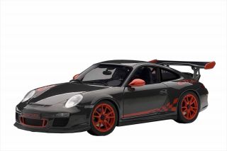 Autoart 1/18 Porsche 911 (997) Gt3rs 3.  8 (gray / Red Stripe) Diecast Model