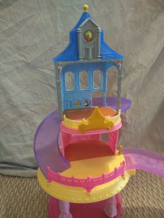 Disney Princess Magiclip Glitter Glider Castle 5 dolls Anna Belle Ariel Pets 2