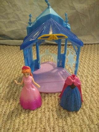 Disney Princess Magiclip Glitter Glider Castle 5 dolls Anna Belle Ariel Pets 4