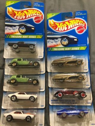 Hot Wheels ‘67 Camaro White 1995 Treasure Hunt “grail Car” With Others