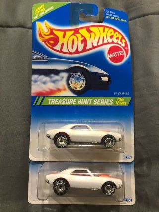 Hot Wheels ‘67 Camaro White 1995 Treasure Hunt “Grail Car” With Others 4