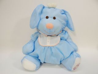 Vintage 1986 Fisher Price 8003 Puffalump Blue Puppy Dog Romper 14 " Plush