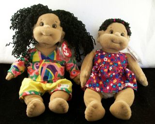 Ty " Calypso & Cutie " Beanie Kids Set Of 2 With Tags And Rare