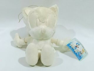 Sega Sonic The Hedgehog Albino Pale Plush Doll Stuffed Toy 8.  5 " Japan Tag 1998